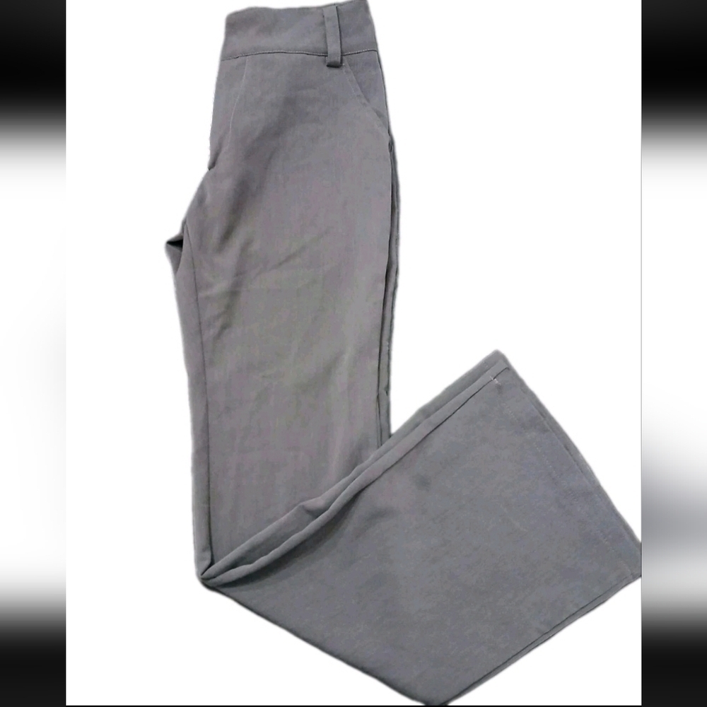 Y2K Grey Flare Stretch Trousers Women's Size:SMALL Bell Bottoms Brand New - Picture 4 of 9